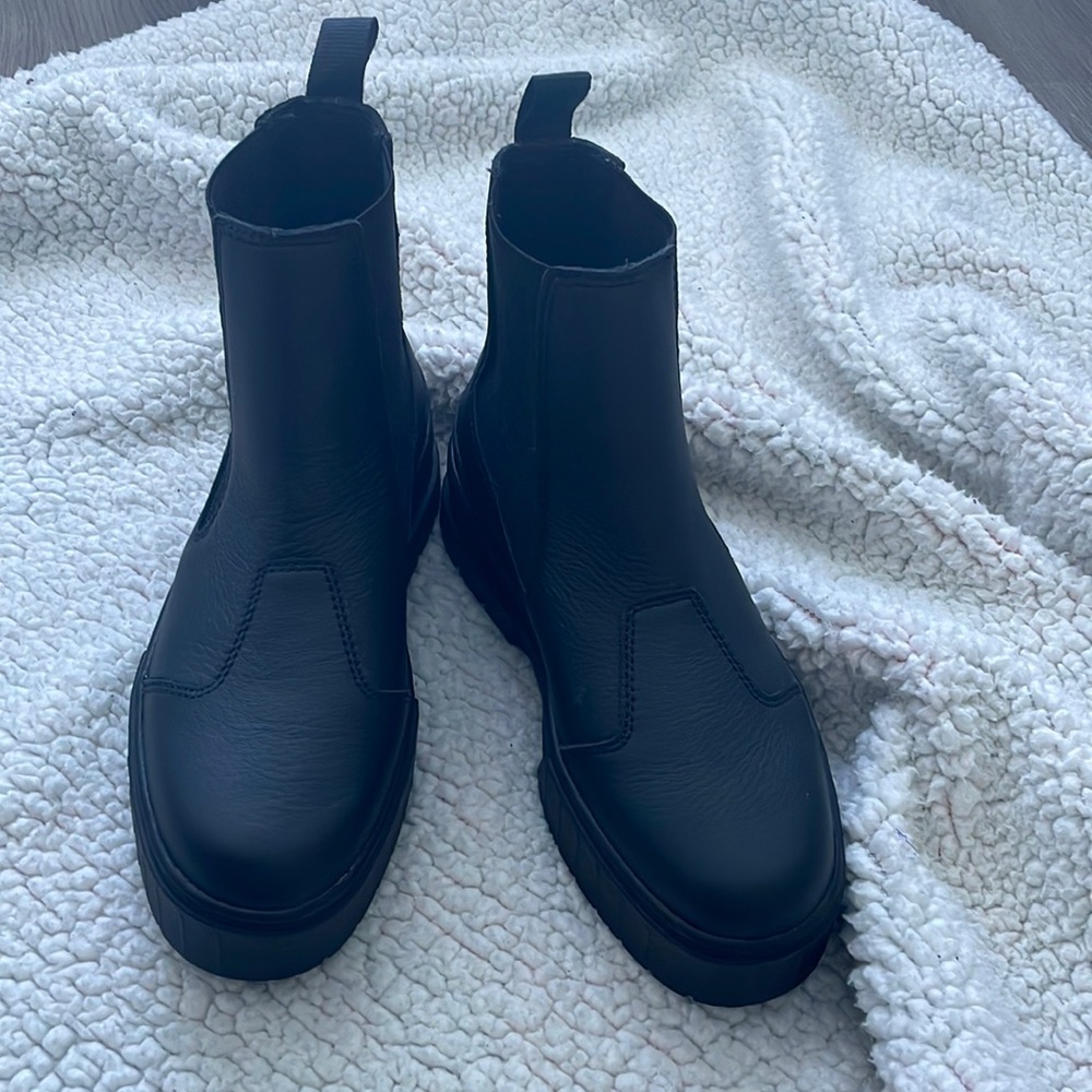 Puma Black platform leather boots